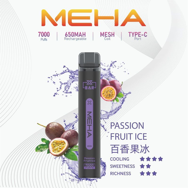 MEHA XBAR 小黑條拋棄式電子煙7000 口大容量｜多種口味任選｜台灣正版授權