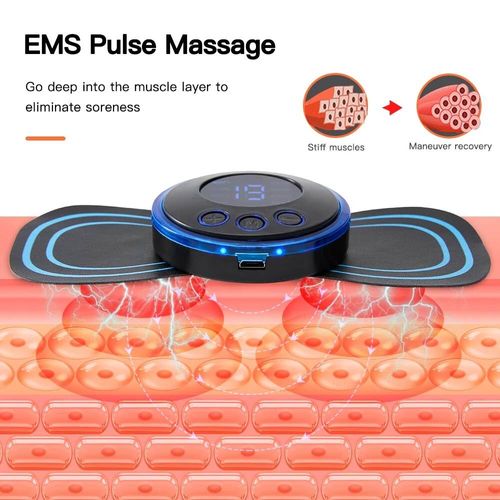 Neck Massager 8 Modes Neck Back Patch Muscle Stimulator Easy Experience Massage
