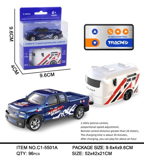 Simulation zinc alloy 2.4g scale aluminum SUV off-road 5CH remote control mini RC car 1 64 children Christmas gift