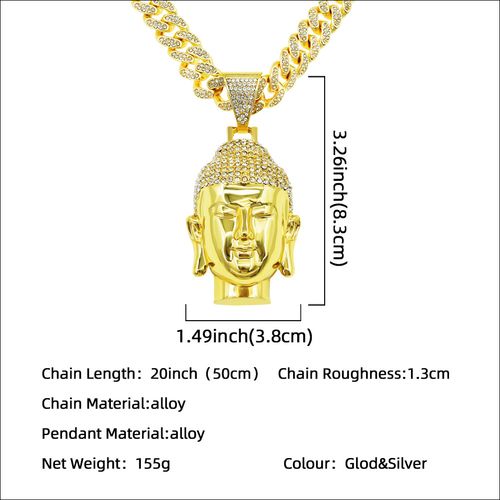 Fashion Wear Necklace Accessories Hip Hop Rap Pendant Necklace Diamond Cuban Chain