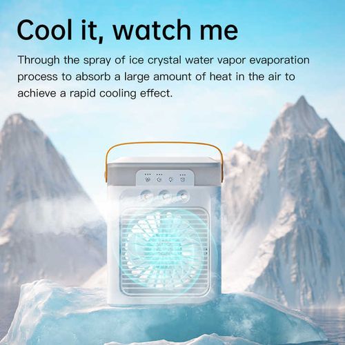 Seven-color night light mini small air conditioner with humidifier