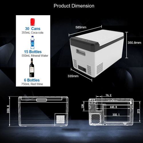 Mobile car refrigerator can be temperature-controlled freezing and refrigeration 25 liters of compressor car home dual-use