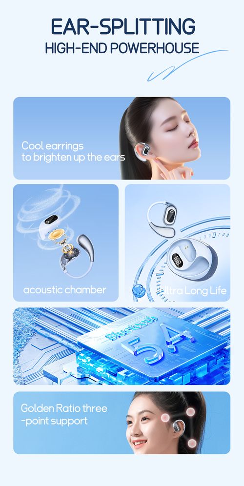 Smart Bluetooth Headset Digital Display True Wireless Headset Sports Ear Hook Headset