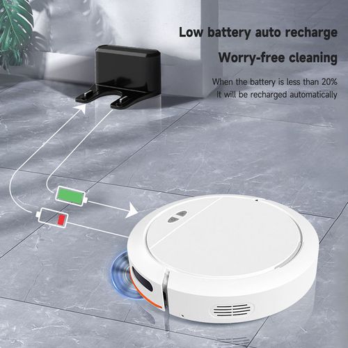 Intelligent Sweeping Robot (Automatic Household Sweeping, Vacuuming and Mopping Auto Recharge with Voice)