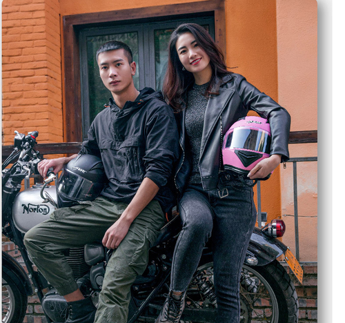 Stylish HD anti-fog full face motorbike helmet and dual mirror design motorbike helmet