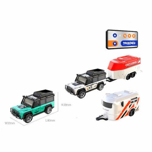 Simulation zinc alloy 2.4g scale aluminum SUV off-road 5CH remote control mini RC car 1 64 children Christmas gift