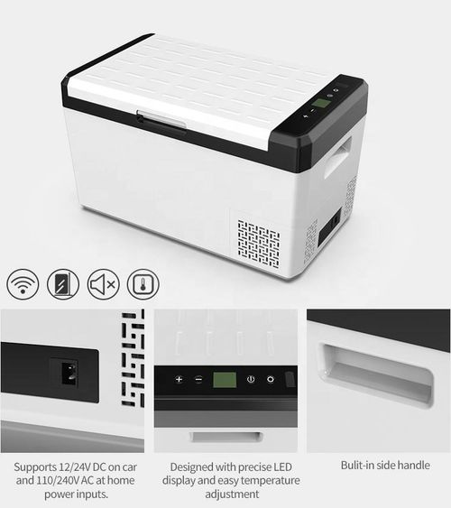 Mobile car refrigerator can be temperature-controlled freezing and refrigeration 25 liters of compressor car home dual-use