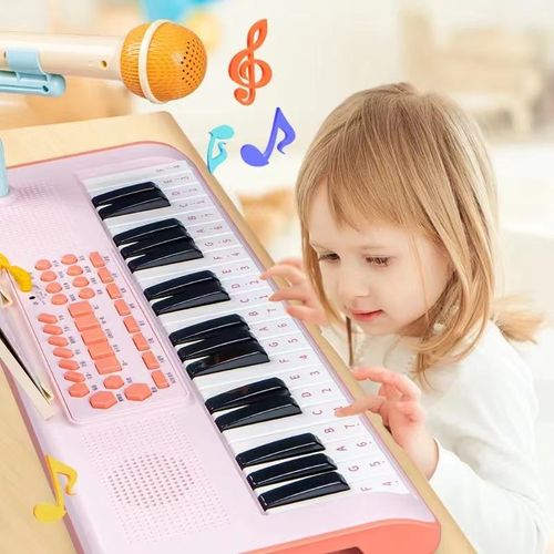 Children's multifunctional electronic piano with microphone home beginner introductory piano musical instrument toys baby music