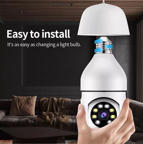 Intelligent 360 panoramic CCTV wireless network camera PTZ bulb camera
