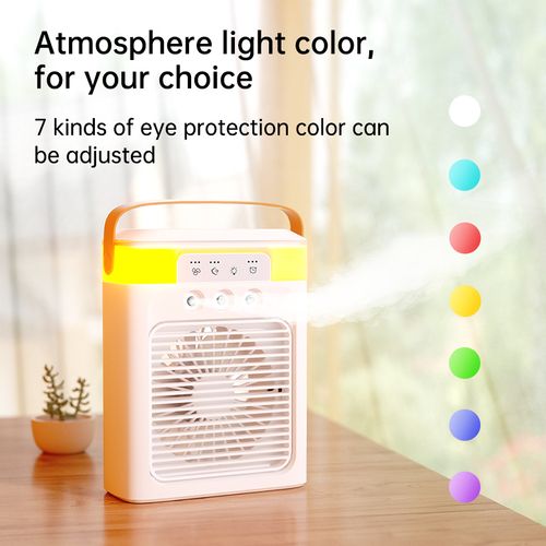 Seven-color night light mini small air conditioner with humidifier