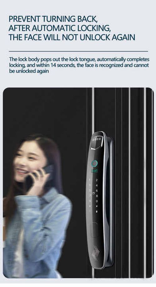 Fingerprint Digital Lock with Camera with Visual Intercom Figure 3D Face Recognition Smart Door Lock