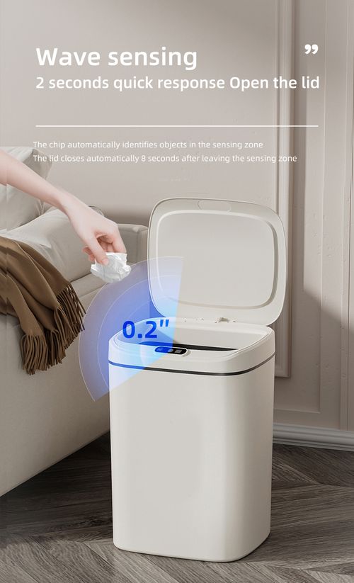 Smart Trash Can Thick ABS Smart Sensor Rechargeable Battery Kitchen Bedroom Automatic Trash Can