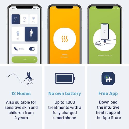 Cell Phone Interface Insect Bite Healer Itch Pain Reliever