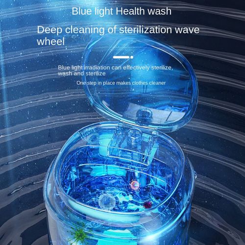 New washing machine small household semi-automatic mini washing machine blue light wash off all in one free draining basket