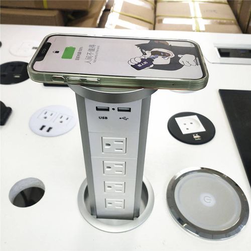 Hidden Desktop Liftable American Standard Power Socket Gas Ejector Liftable Usb Socket with Wireless Charging Function