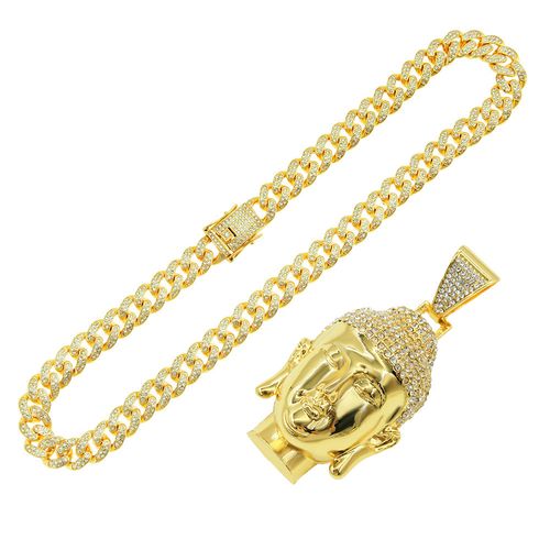 Fashion Wear Necklace Accessories Hip Hop Rap Pendant Necklace Diamond Cuban Chain