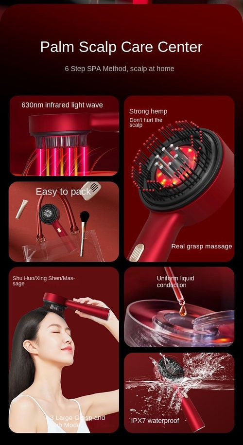 USB Rechargeable Head Massager Brush Soft Scalp Liquid Therapy Head Massage Comb Electric Scalp Oiler For Hair Growth
