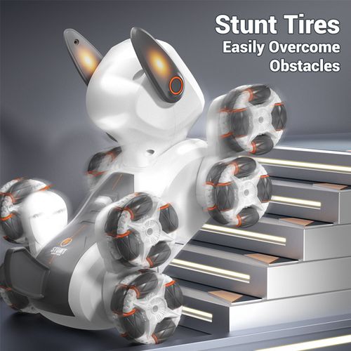 Q193 intelligent voice mechanical dog gesture sensor remote control toys eight wheel four-wheel drive stunt transforming car