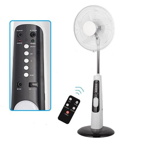 Rechargeable AC DC Solar Electric Solar Fan