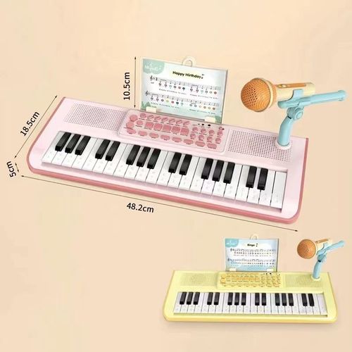 Children's multifunctional electronic piano with microphone home beginner introductory piano musical instrument toys baby music