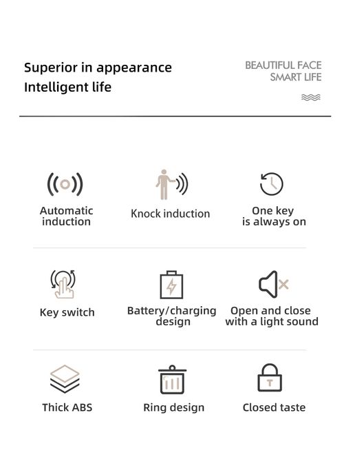 Smart Trash Can Thick ABS Smart Sensor Rechargeable Battery Kitchen Bedroom Automatic Trash Can