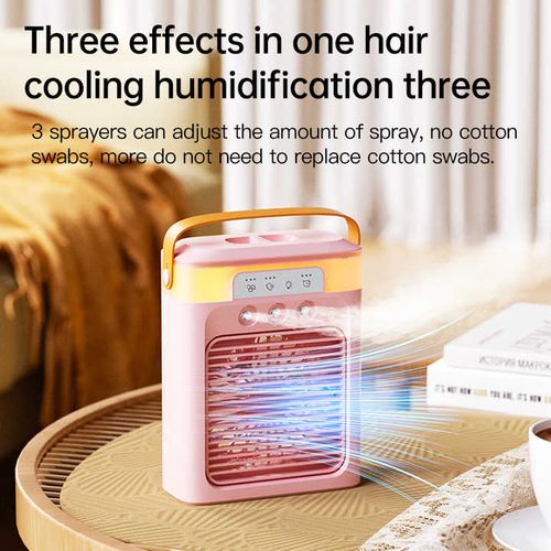 Seven-color night light mini small air conditioner with humidifier