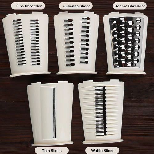 Multifunctional Shredder 5-in-1 Stainless Steel Rotary Cheese Shredder with Non-Slip Handle for the Kitchen