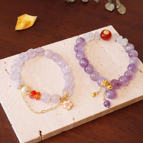 Natural Amethyst Handmade Lucky Bracelet