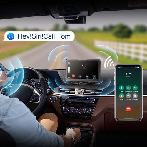 Smart Car Dashboard with Recording Connects to Bluetooth Player with Navigation