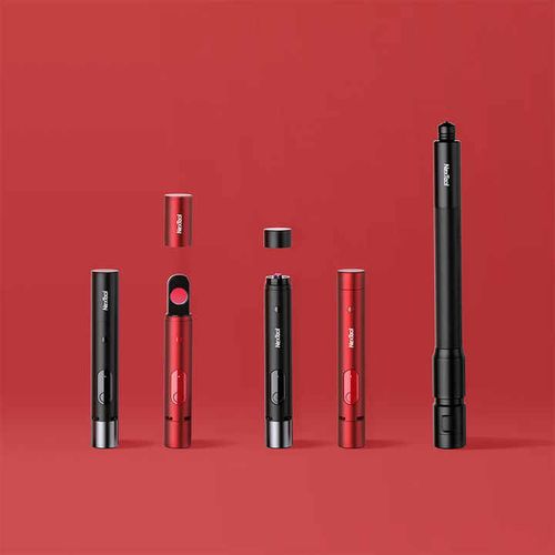 High voltage arc defense flashlight strong light burst flash SOS signal telescopic zoom rechargeable flashlight