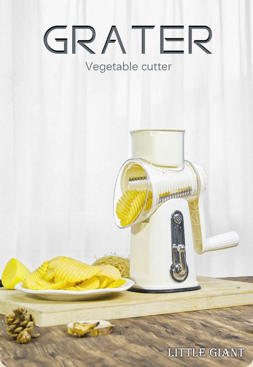 Multifunctional Shredder 5-in-1 Stainless Steel Rotary Cheese Shredder with Non-Slip Handle for the Kitchen