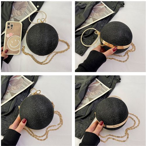 Personalized design spherical bag fashion handbag small round bag tide light luxury single shoulder crossbody Chain bag