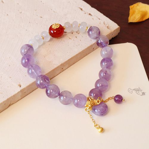 Natural Amethyst Handmade Lucky Bracelet