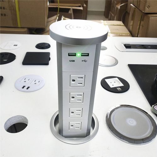 Hidden Desktop Liftable American Standard Power Socket Gas Ejector Liftable Usb Socket with Wireless Charging Function