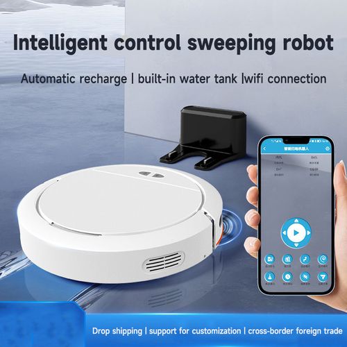 Intelligent Sweeping Robot (Automatic Household Sweeping, Vacuuming and Mopping Auto Recharge with Voice)