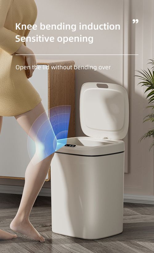 Smart Trash Can Thick ABS Smart Sensor Rechargeable Battery Kitchen Bedroom Automatic Trash Can