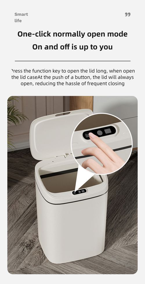 Smart Trash Can Thick ABS Smart Sensor Rechargeable Battery Kitchen Bedroom Automatic Trash Can