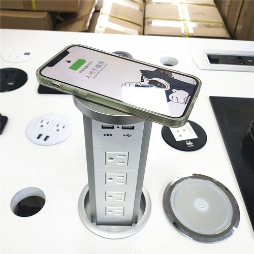 Hidden Desktop Liftable American Standard Power Socket Gas Ejector Liftable Usb Socket with Wireless Charging Function