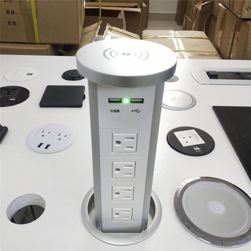 Hidden Desktop Liftable American Standard Power Socket Gas Ejector Liftable Usb Socket with Wireless Charging Function