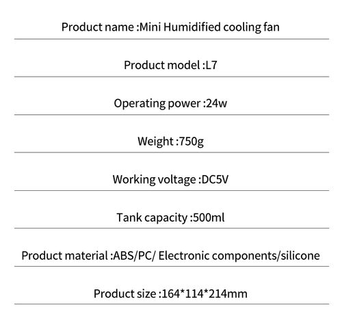 Cooler humidifier household 2 and 1 USB mini small fan air conditioning fan portable cold fan