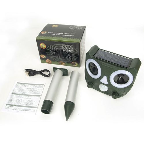 Ultrasonic Mouse Repeller Outdoor Solar Animal Repeller Infrared Sensor Flash Bird Repeller