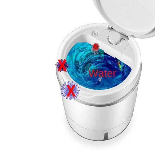 New washing machine small household semi-automatic mini washing machine blue light wash off all in one free draining basket