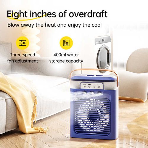 Seven-color night light mini small air conditioner with humidifier