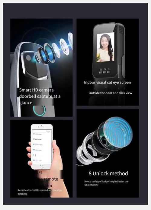 Fingerprint Digital Lock with Camera with Visual Intercom Figure 3D Face Recognition Smart Door Lock