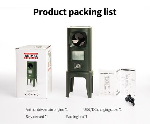 Ultrasonic Mouse Repeller Outdoor Solar Animal Repeller Infrared Sensor Flash Bird Repeller