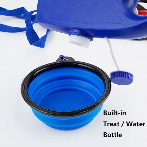 4-in-1 Durable Water Bottle Bowl Nylon Dog Leash with Poop Bag Dispenser, Extended Puppy Walking Run Leads