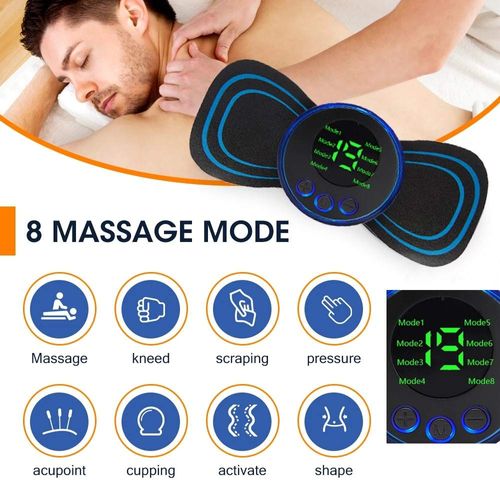 Neck Massager 8 Modes Neck Back Patch Muscle Stimulator Easy Experience Massage