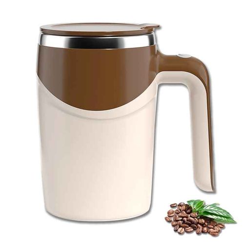 Smart Self-Stirring Coffee Mug Portable 304 Stainless Steel with Handle and Lid