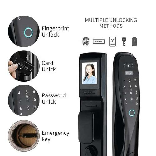 Fingerprint Digital Lock with Camera with Visual Intercom Figure 3D Face Recognition Smart Door Lock