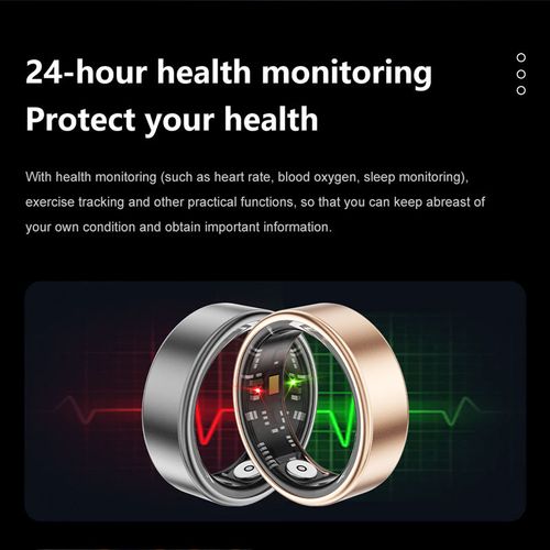 Sleep Stress Health Tracker All Day Dynamic Heart Rate Waterproof Smart Ring